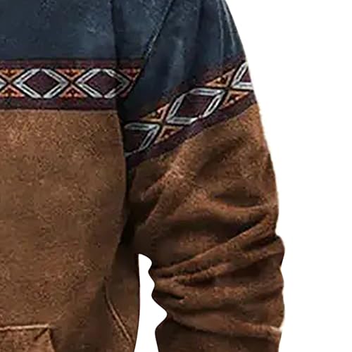 Mens Casual Aztec Hoodies Vintage Patchwork Western Pullover Sweatshirts Distressed Ethnic Print Country Jackets4