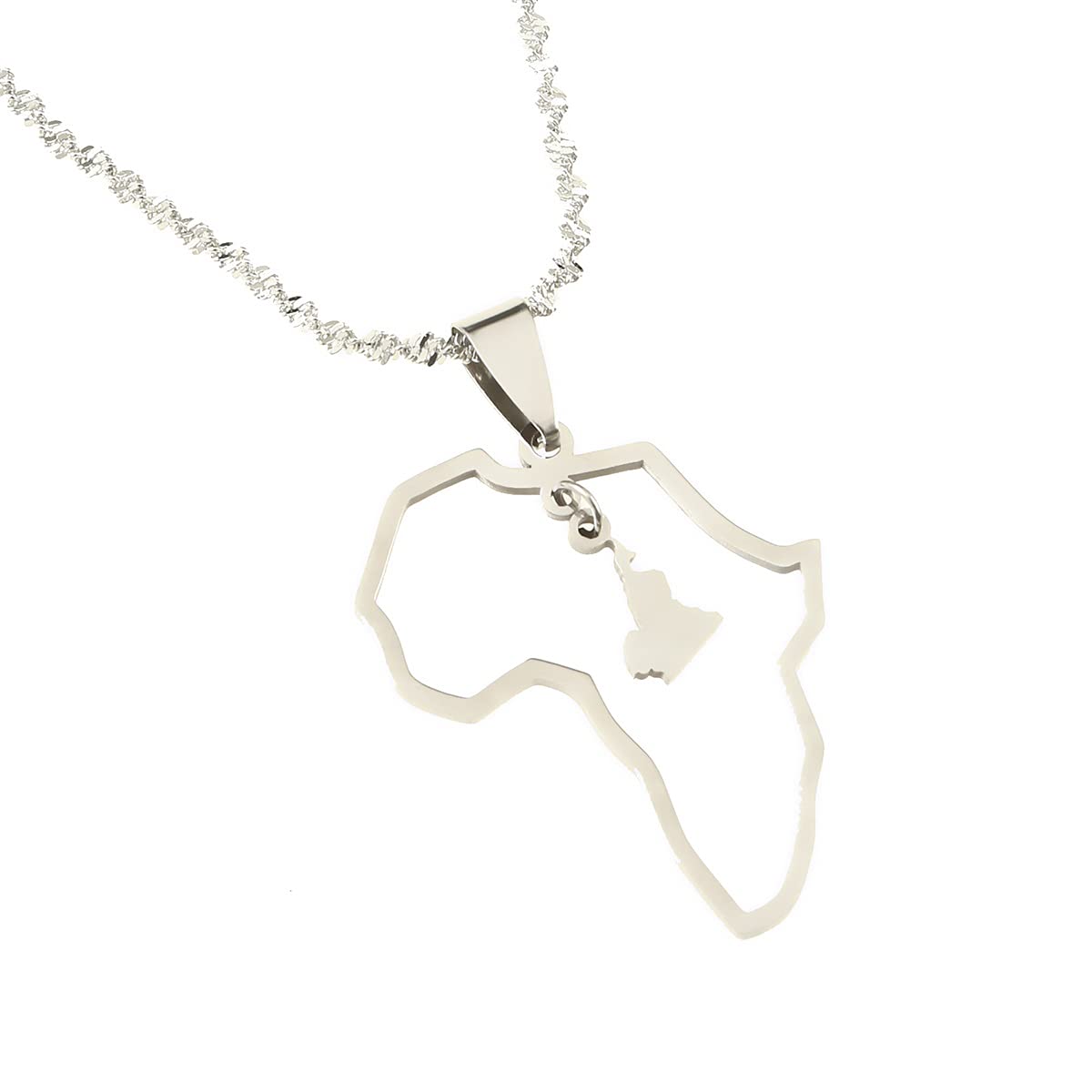 Africa Map Necklace Cameroon Map Pendant Necklaces Gold Color Jewelry Map Cameroun Cameroonians Gift