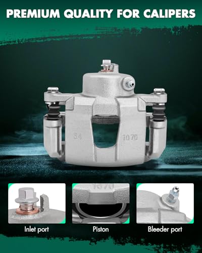 Image of SCITOO Front Left Brake Caliper With Bracket 19B2810 Compatible For Chevrolet 2004-2011 2013-2016 For Daewoo 1999-2002 For Pontiac 2005-2010 For Suzuki 2004-2009