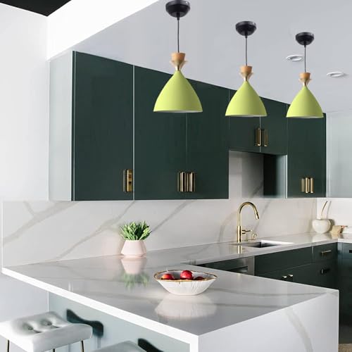 Image of GreyWings Triple Dome Moss Green Aluminium Hanging Pendant Light - Modern Antique Ceiling Lamp, Adjustable Drop, E-27 Holder, (Bulb is not Included) Pack of 1