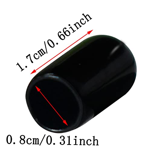 Image of 50pcs Vinyl Flexible End Caps, Rubber End Caps