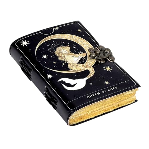 Livre de sortilèges en cuir cadeau original pour passionné d'astrologie gothique