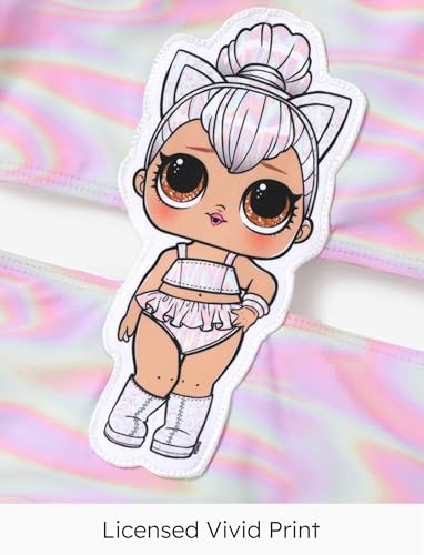 L.O.L. Surprise! Girl's One Piece Swimsuit Cute Ruffle Summer Beach Bathing Suits3