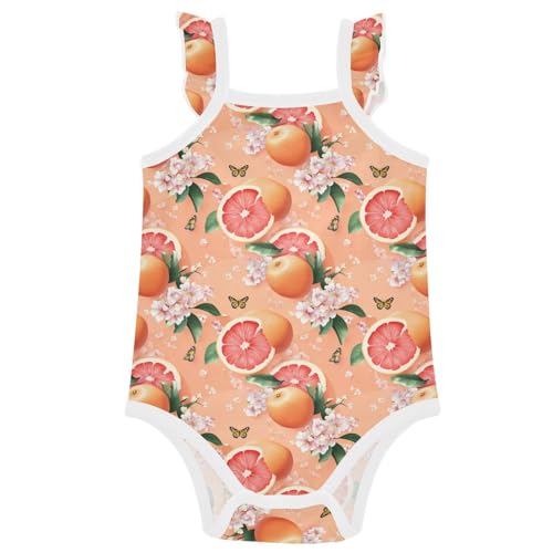 Baby Cotton Infant Bodyshirts Soft Comfort Toddler Sleeveless Clothes 6M Fresh Grapefruit Fruit