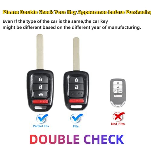 Key Fob Cover Case Fit For Honda Accord Civic Cr-V Hr-V Soft Tpu Remote Holder Skin Protector ,Bling Key Chain Bracelet Silicone Bead Portable Car Keys Ring Holder Bangle Chains Tassel #TOP1