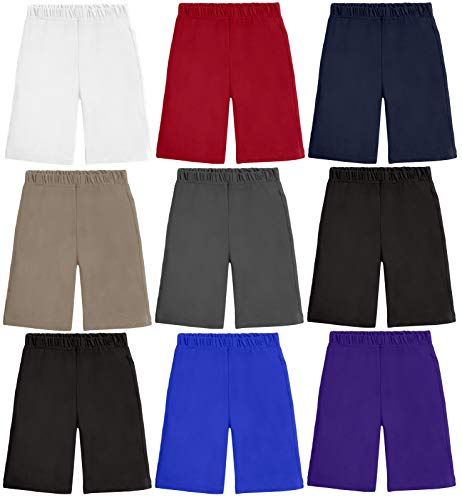 City Threads 100% Cotton Athletic Shorts for Boys Sports Camps School Running Basketball Perfect for Sensitive Skin or SPD Clothing, Charcoal, 52