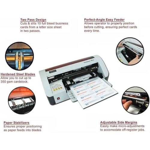 Elektrischer Papierschneider, automatischer Papierschneider für Einladungen, Mitgliedskarten, Lesezeichen – ideal für Zuhause und Büro