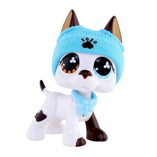 Mini Pet Shop Jouets pour animaux, Collie, teckel, cocker, chat, dogue allemand, chaton, husky et autres animaux de compagnie pour LPS, avec accessoires mignons, petit jouet à collectionner (danois