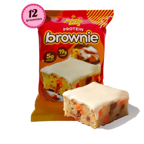 Image of Prime Bites High Protein Brownie Snack, Low Carb, Peanut Butter Candy 12ct