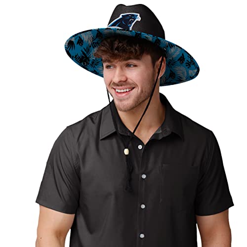 Image of FOCO Carolina Panthers NFL Team Color Straw Hat