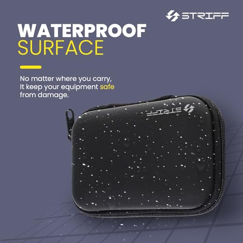 Image of STRIFF DriveGuard - Premium Shock-Resistant 2.5″ External Hard Drive Protection Pouch | Shockproof, Water-Resistant PU Travel Pouch for HDD, SSD, Hard Disk, USB Drive & Accessories | Travel Friendly