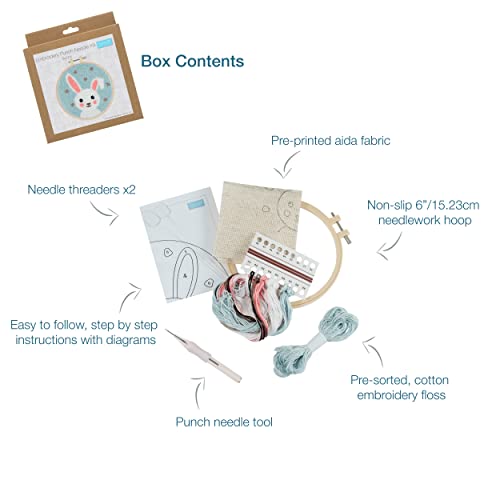 Trimits Embroidery Punch Needle Hoop Kit, Bunny, 15.2cm 6”, 15.2cm\ 6” - Image 3