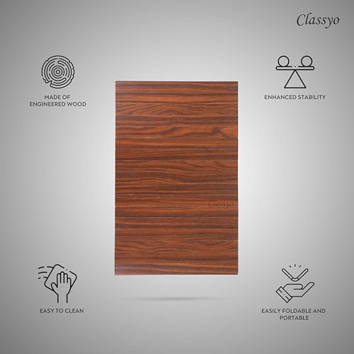 Image of Classyo Sofa Armrest Tray, Sofa Arm Tray - Dining Table Mats Flexible & Foldable - Suitable for Food, Drinks, Snacks, Cup- Engineered Wood (11 in x 17 in)