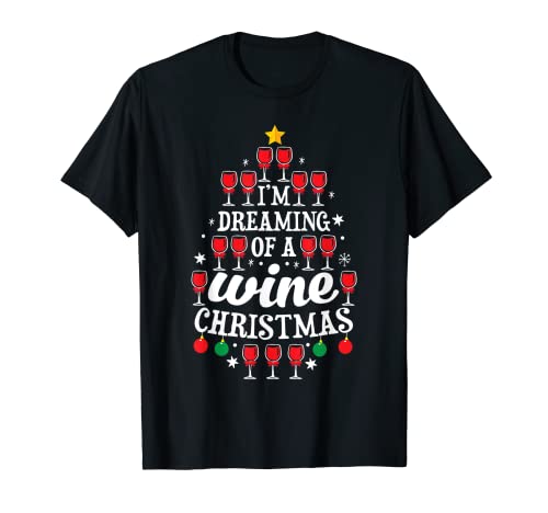 I'm Dreaming Of A Wine Christmas - Árbol de Navidad Camiseta
