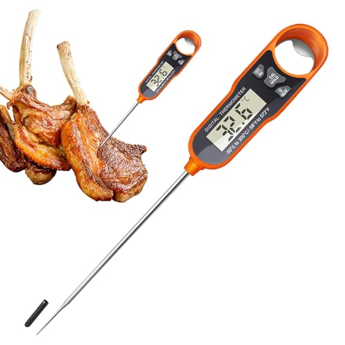 Termómetro De Alimentos – Termómetro De Carne Instantáneo Digital, Probador De Temperatura De Cocción | Sonda De Temperatura De Carne, Termómetro De Alimentos De Cocina Impermeable Para La Cocina