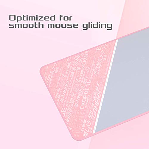 Asus Rog Sheath Pnk Limited Edition Extended Gaming Mouse Pad - Ultra-Smooth Surface For Pixel-Precise Mouse Control | Durable Anti-Fray Stitching | Non-Slip Rubber Base | Light & Portable #TOP3