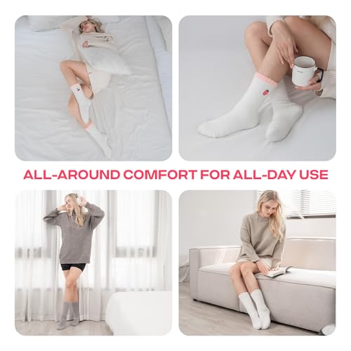 Image of COOLMATE Fuzzy Socks for Women Gift Box - Cozy Soft Cloud Socks for Spa Home, Mother's Day Gifts for Mom Grandma