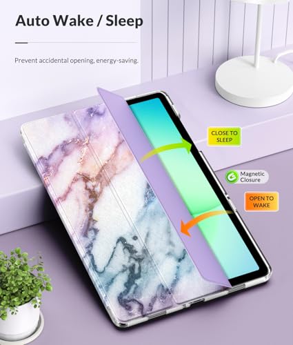 Image of MoKo Case for Samsung Galaxy Tab A11+ Plus 11 inch 2025, Purple Marble