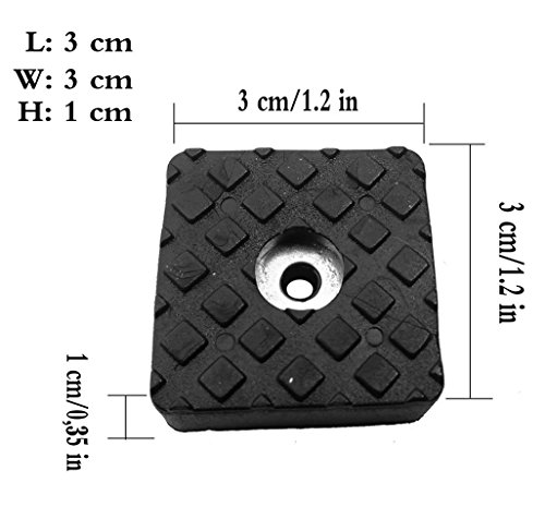 Btibpse Rubber Feet Pads Non Slip Non Skid Legs Pad For Table Desk Chair And Sofa 20 Pcs (Black Square 30Mm) #TOP1