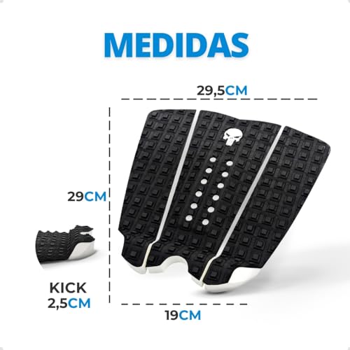 Deck Prancha De Surf Antiderrapante Traseiro Deck Surf (Preto)