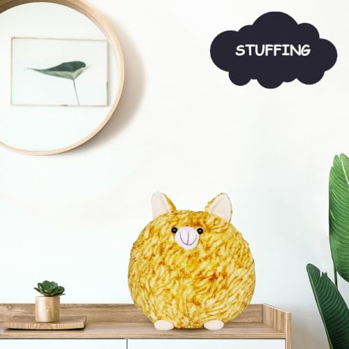Image of Plush Fat Cat Soft Toy, Cuddly Stuffed Animal, 35 cm