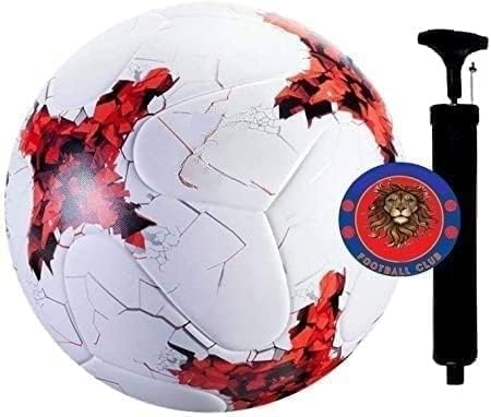 Khel Adda® PU UEFA Champion League Hand Stitched Football with Pump White&red |Practice Ball | Soccer Ball | for Men/Women | Football Size - 5 (B0D12RRLQ6) Amazon Price History, Amazon Price Tracker