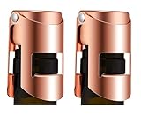 HYZ Champagne Stoppers - Stainless Steel Sparkling Wine Bottle Stopper with Pure Silicone Air Tight Seal - Professional Wine Saver for Champagne,Prosecco and Cava (2Pack Rose Gold)