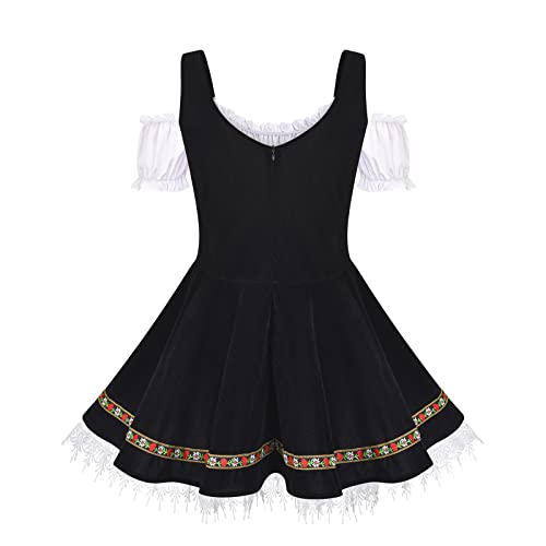 Vestido medieval para mujer disfraz cosplay de manga larga estilo gótico tradicional irlandés 5