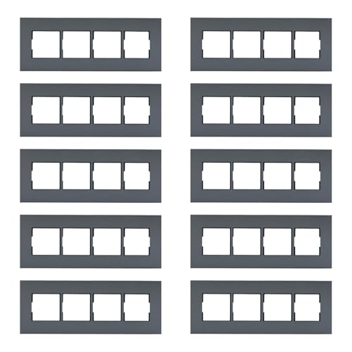 Image of Anchor by Panasonic Penta 8 Module Black Regular Cover Plate for Switch Board (Black, 65908B-10)