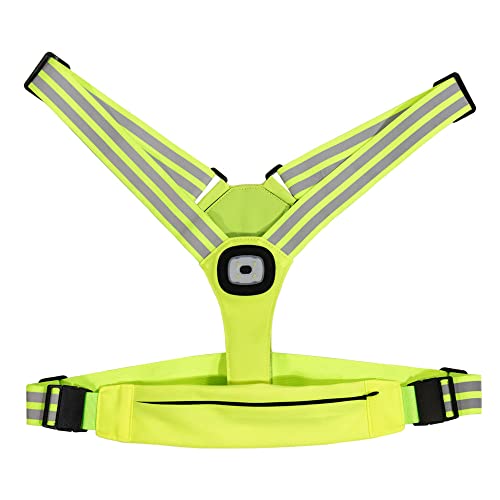 Lumen Logic High Visibility Reflective Neoprene Safety Vest with Rechargeable LED Lights & Micro USB Cable for Nighttime Running, Jogging, Dog Walking or Biking
