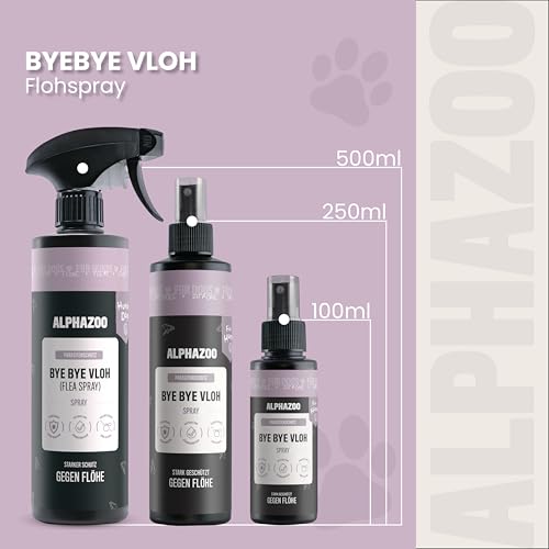alphazoo ByeByeVloh Flohspray für Hunde gegen Flöhe Flohschutz, 500ml