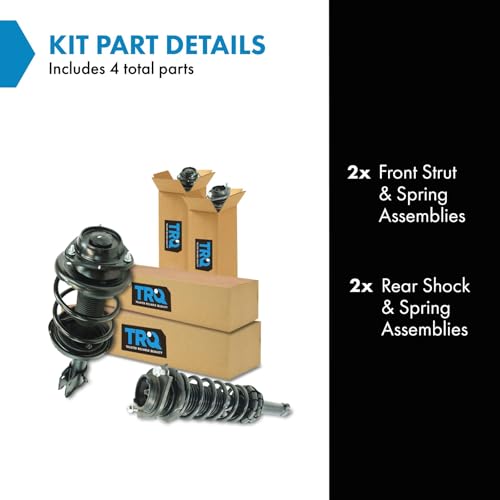 Image of TRQ Front and Rear Strut & Coil Spring Assembly Set Driver & Passenger Sides Compatible with 10-12 Subaru Outback