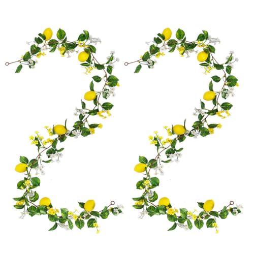 Surakey Plants Refreshing Lemon Vine Artificial Plants Customizable Silk Vines for Home and Office (Type 2)