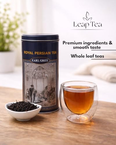 Image of Royal Persian Tea Earl Grey Loose Leaf Ceylon Black Tea, Premium Ceylon Ceylon Tea with Real Bergamot Oil,12 oz (340g) Aromatic Citrus Flavor, Hot or Iced, Bold & Smooth