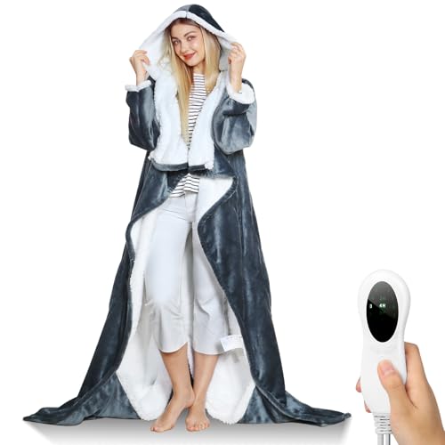 Tagefa Wearable Electric Blankets, Heated Snuggle Blanket, 70