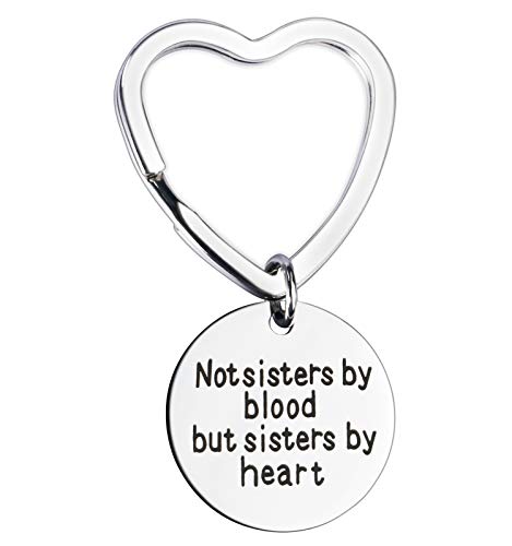 Orpapa Porte-clés avec inscription « No Sister by Blood But Sister by Heart » Motif Best Friend Cover