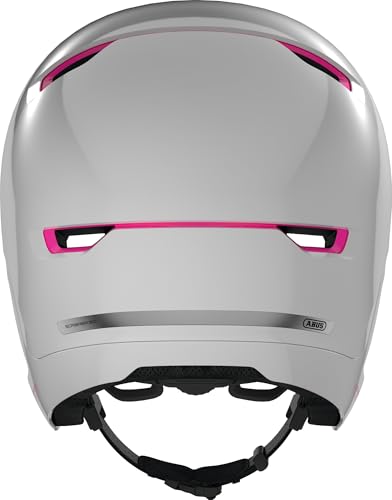 ABUS Stadthelm Scraper 3.0 ERA - Robuster Fahrradhelm inkl. Ohrenwärmer für den Winter - für Damen und Herren - Weiß/Pink, Größe L