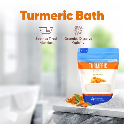 Turmeric Bath Salt 32 Oz Epsom Salt with Essential Oils Turmeric, Cinnamon, Orange Plus Vitamin C in BPA-Free Pouch with Easy Press-Lock Zipper | Natural Bath Soak to Relieve & Soothe | Made in USA - Image 6