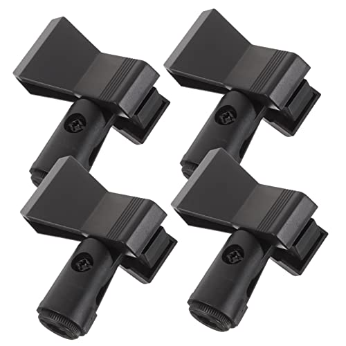 Yardwe 4Pcs Microphone Clip Durable Mic Holders for Dynamic Microphones Compact Lightweight Design for Easy Portability Mic Accessories
