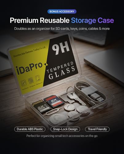 Image of iDaPro [4 Pack] Screen Protector for Garmin Forerunner 945 Smartwatch + Silicone Anti-dust Plugs Tempered Glass Anti-Scratch Bubble-Free