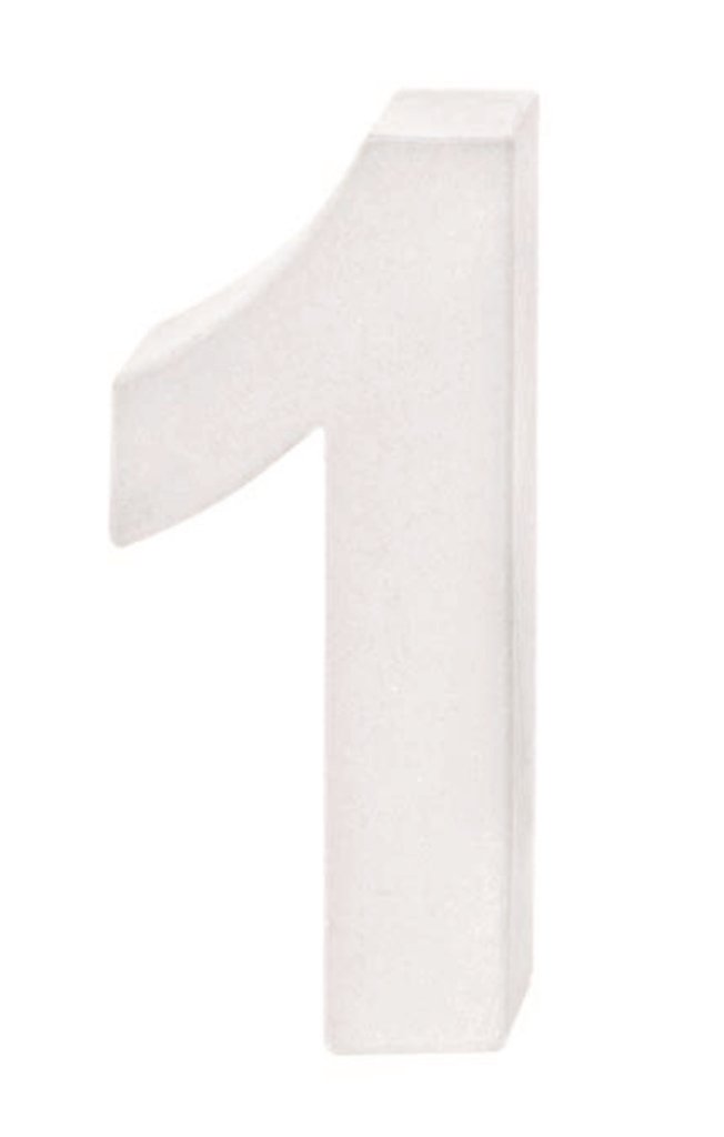 GLOREX Cardboard Number 1, FSC Mix, White, 10 x 4.5 x 3.5 cm