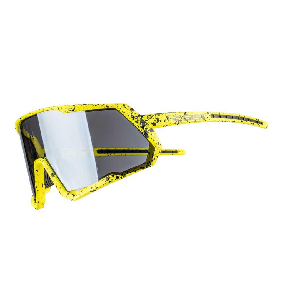 LUNETTES VELO ADULTE GIST MASK MONTURE JAUNE FLUO VERRE NOIR POLYCARBONATE (PROTECTION 100% CONTRE UVA, UVB, UV) - 8013271365428