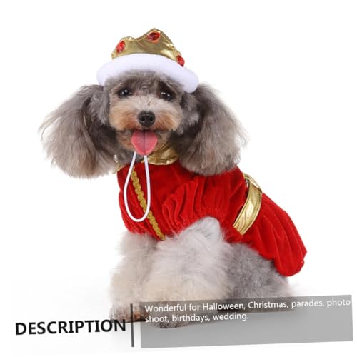 Disfraz navideño rojo para perros talla L miniatura 7