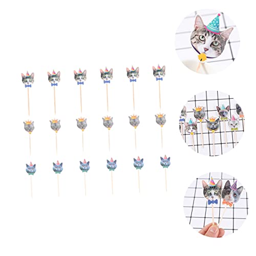 HEASOME 48 Pçs Cupcake Inserção De Bolo De Gato Babyboy Presentes De Bebê De Bautizo Para Niño Bolo