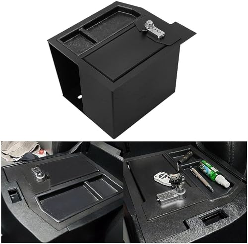 Center Console Safe Compatible with 2007-2013 Toyota Tundra 2008-2021 Toyota Sequoia Heavy-Duty Steel Storage Box Replacement for 00016-79184