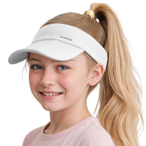 Sukeen Kids Visors Hats for Girls Boys,Foldable Brim Sun Hat Adjustable Folding Cap for Outdoors Activity