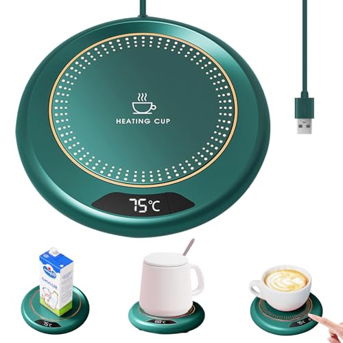 Calentador Taza USB, Calienta Tazas USB con 3 Ajustes De Temperatura, Calentador De Tazas USB Portátil con Apagado Automático De 8 Horas, Mug Warmer Táctil para Oficina, Hogar