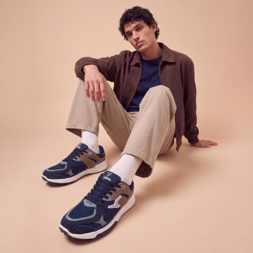 Image of YOHO Men's Sneakers Flo & Blazer | Stylish & Comfortable | Low Top, Lace Up Casual Shoes for Man /Gents
