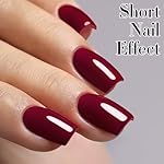 Double Rhythm 15ML Gel Nail Polish Pure Sheer Same Color Same Bottle Soak Off Gel Polish Art Manicure Salon DIY at Home for Women (Burgundy-A1129) - Image 2