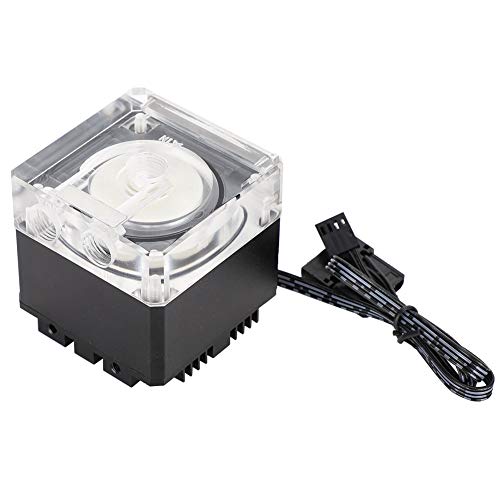 aqxreight 3000 U/min, Schnelle Wärmeableitung, Computer-Pumpe, 800 L, 3–5 Meter, PC-Pumpe, weiß, Stark und Ableitend, Computer-, PC-Kühlpumpe, Tank, Kühlpumpe (BLACK)